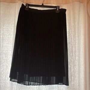 Elegant Black Pleated Skirt